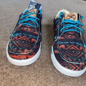 TWISTED X WOMEN'S MIDNIGHT SOUTHWESTERN LOPER SHOES - MOC TOE size: 7.5